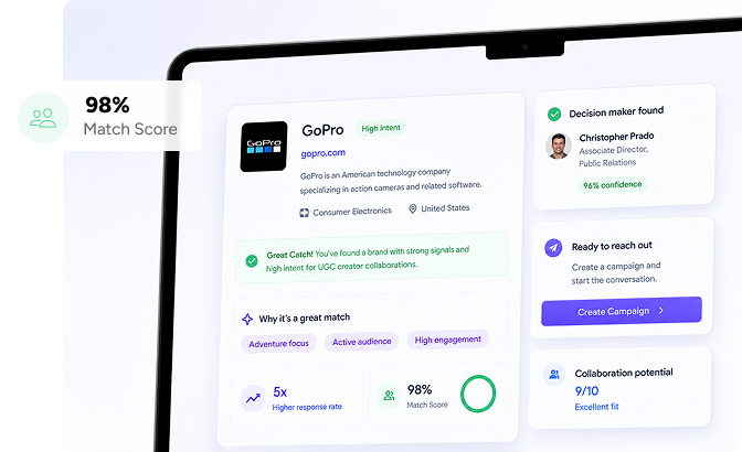 Discover brands already looking for you